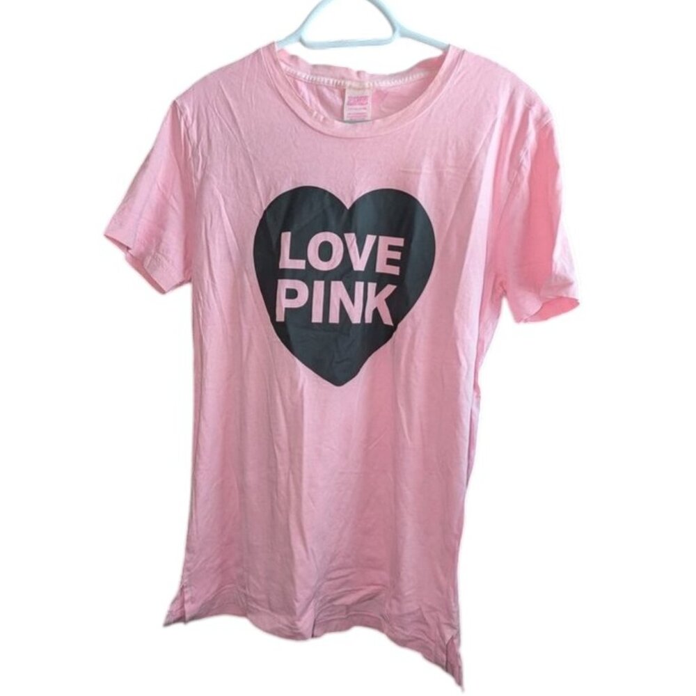 Pink Originals Short Sleeve LOVE Heart Cotton Logo T-shirt Tee Top Shirt Small S - Picture 2 of 5